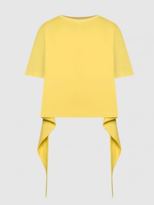 Асимметричная футболка Solotre желтая