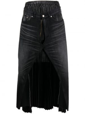 Plisovaná džínsová sukňa Junya Watanabe čierna