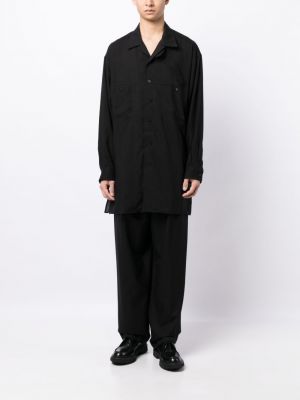 Košile s knoflíky Yohji Yamamoto černá