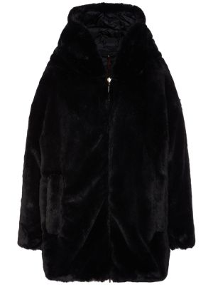 Oboustranná péřová bunda s kapucí Max Mara černá