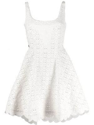 Δερμάτινη κοκτέιλ φόρεμα Philipp Plein λευκό