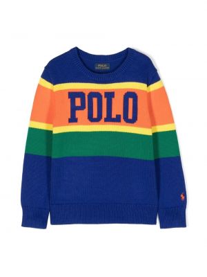 Tröja i stickad för tjejer Ralph Lauren Kids blå