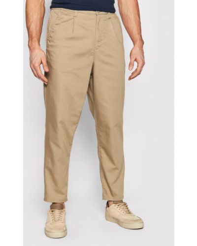 Pantalon chino large Only & Sons beige