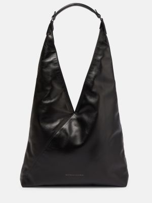 Kožená nákupná taška Brunello Cucinelli čierna