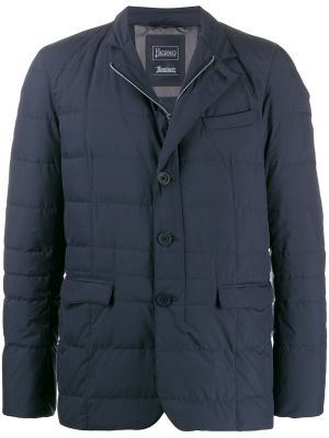 Daunenjacke mit geknöpfter Herno blau