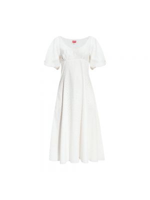 Sukienka midi z wysoką talią Kenzo biała