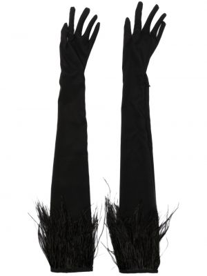 Γάντια με φτερά Manuri μαύρο