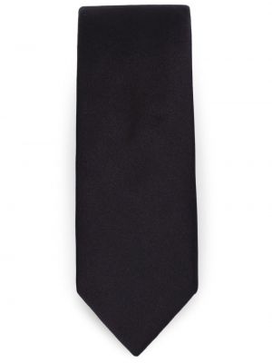 Копринена вратовръзка бродирана Dolce & Gabbana синьо