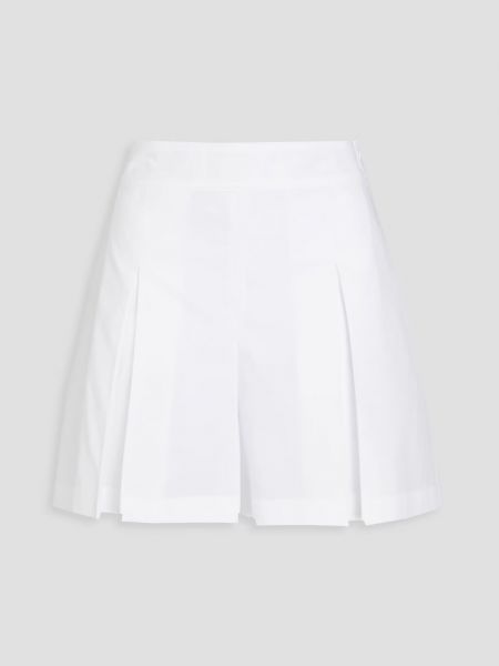 Белые плиссированные хлопковые шорты Boutique Moschino