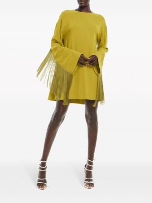 Sukienka koktajlowa z krepy Lapointe żółta