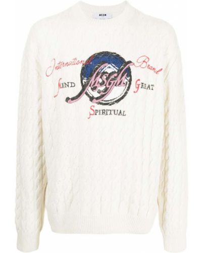 Jersey de punto de tela jersey Msgm blanco