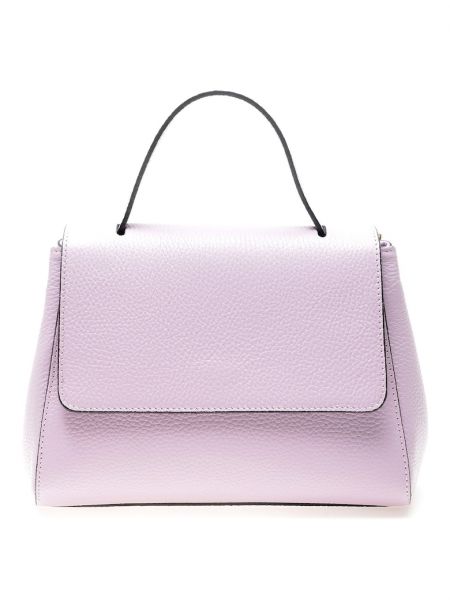 Кожаная сумка Luisa Vannini фиолетовая