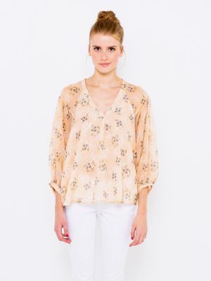Bluza s cvetličnim vzorcem Camaieu bež