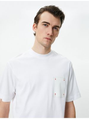 Polo marškinėliai trumpomis rankovėmis oversize su širdelėmis Koton
