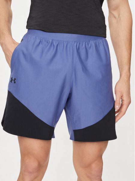 Shorts ajustées tressées de sport Under Armour bleu