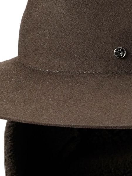 Čepice s kapucí Maison Michel hnědý