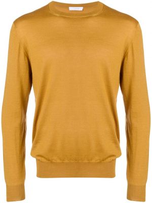 Jersey de tela jersey de cuello redondo Cruciani amarillo