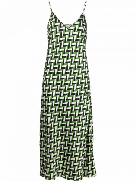 Vestido con estampado con estampado geométrico Jil Sander verde