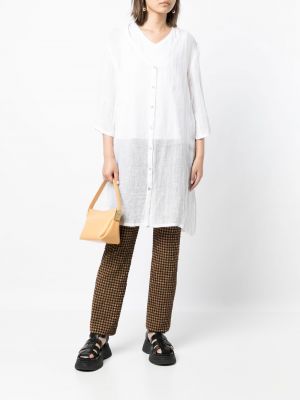 Marškiniai su sagomis v formos iškirpte Eileen Fisher balta