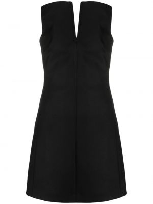 Mini šaty s výstrihom do v Alessandro Vigilante čierna