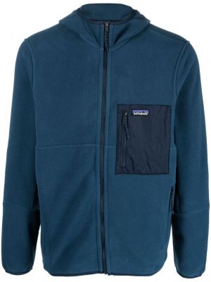 Fleece hoodie Patagonia blau