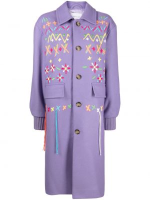 Kabát s výšivkou Mira Mikati fialový