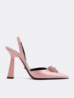 Туфли с открытой пяткой Versace розовые