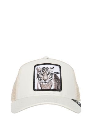 Kepurė su tigro raštu Goorin Bros balta
