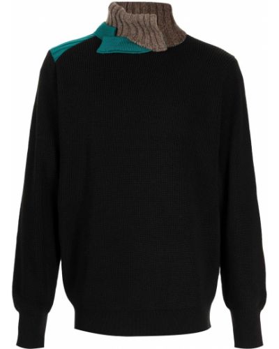 Jersey de cuello vuelto de tela jersey Kolor negro