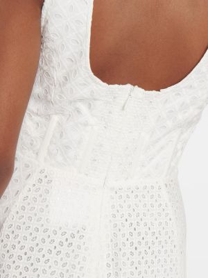 Βαμβακερή μίντι φόρεμα Zimmermann λευκό