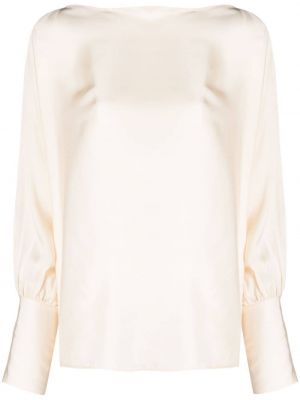 Сатенена блуза Liu Jo бяло