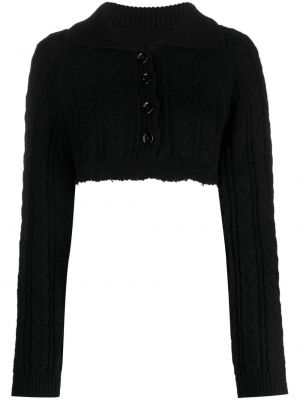 Daunen strickjacke mit geknöpfter ohne absatz Mm6 Maison Margiela schwarz