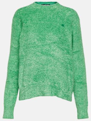 Плетен пуловер Acne Studios зелено