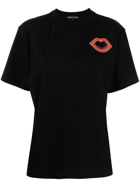 Camiseta con estampado Markus Lupfer negro