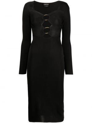 Midi šaty Tom Ford černé