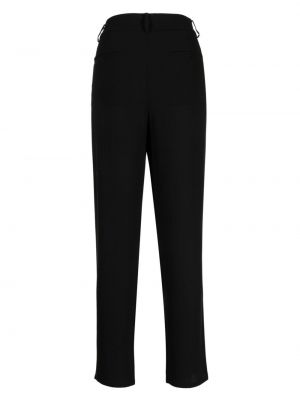 Plisované hedvábné kalhoty Eileen Fisher černé