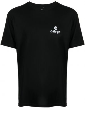 Тениска с принт Ostrya черно