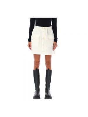 Pikowana mini spódniczka Moncler biała