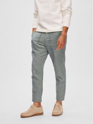 Pantalon chino slim Selected Homme gris