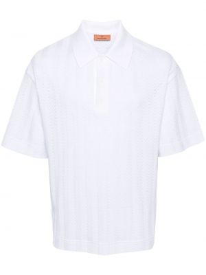 Плетена поло тениска Missoni бяло