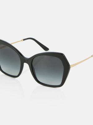 Oversize слънчеви очила Dolce&gabbana черно