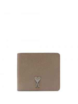 Kožená peňaženka Ami Paris hnedá