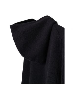 Woll hoodie mit reißverschluss Giorgio Brato schwarz