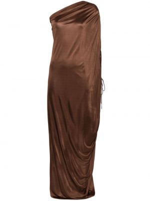 Drapované večerné šaty Atlein hnedá