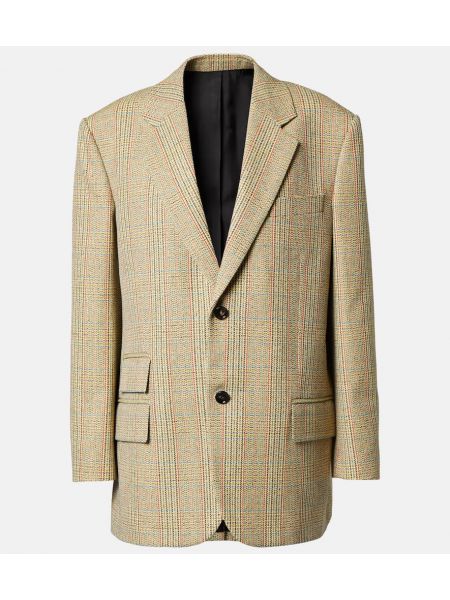 Sjekket blazer Bottega Veneta beige