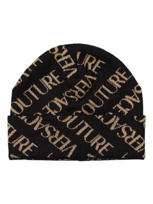 Czarna czapka Versace
