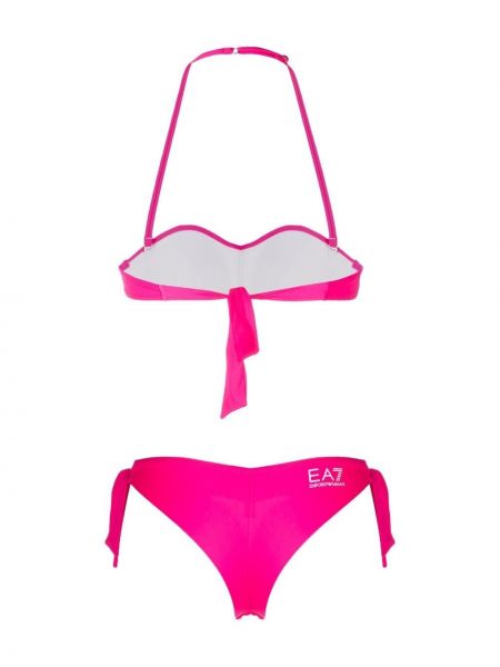 Bikini à imprimé Ea7 Emporio Armani rose