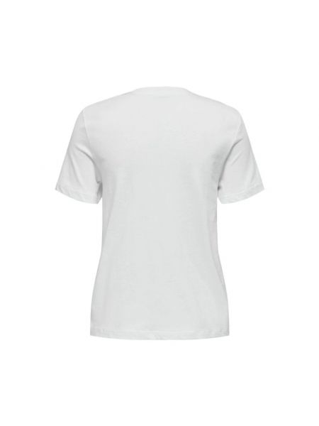 Koszulka bawełniana relaxed fit Only biała