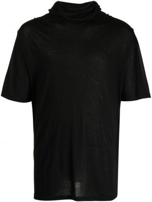 Lyocell t-shirt mit kapuze Post Archive Faction schwarz