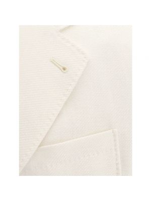 Traje de lana de lino de seda Brunello Cucinelli blanco